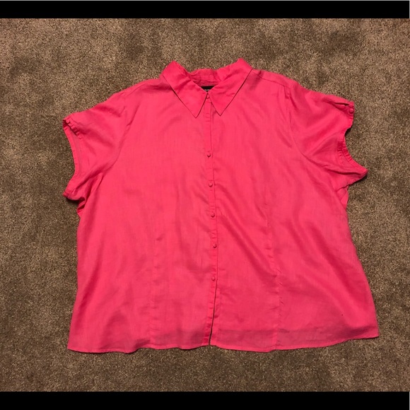 Avenue 30/32  Button Up Shirt Top🌷100%  Linen Summer Classic - Picture 9 of 9